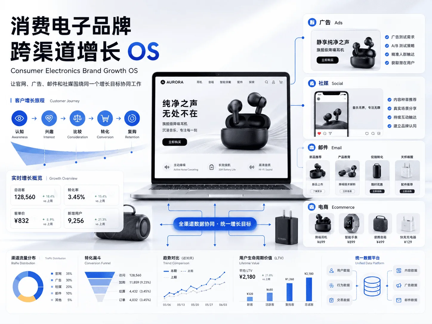 消費電子品牌 跨渠道增長 OS