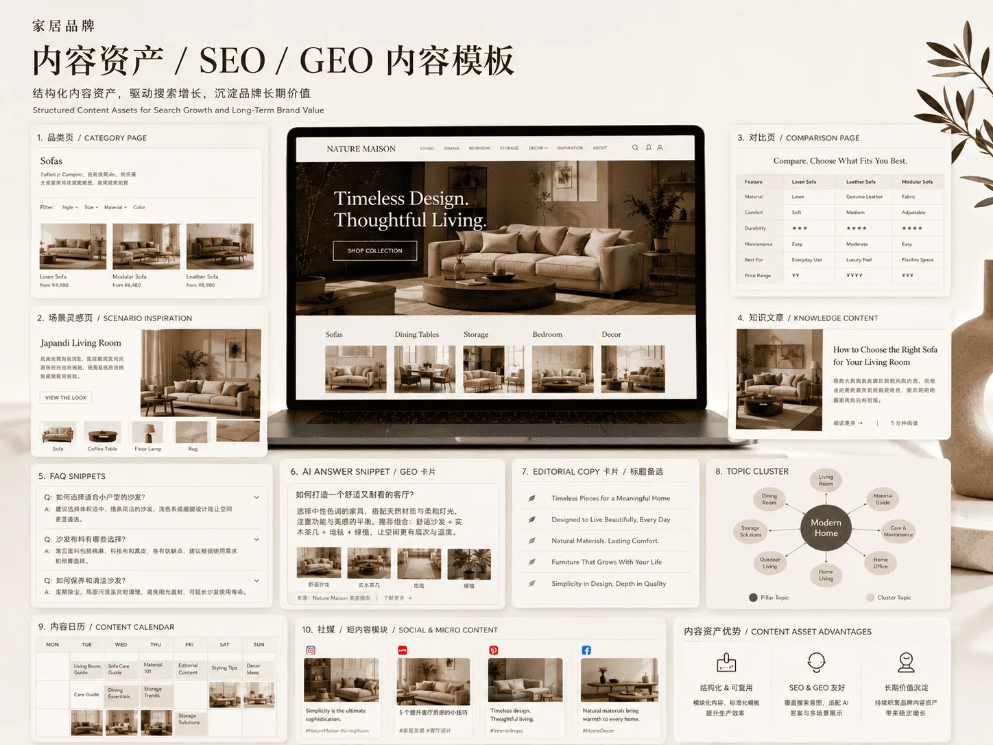 家居品牌 SEO / GEO 内容资产