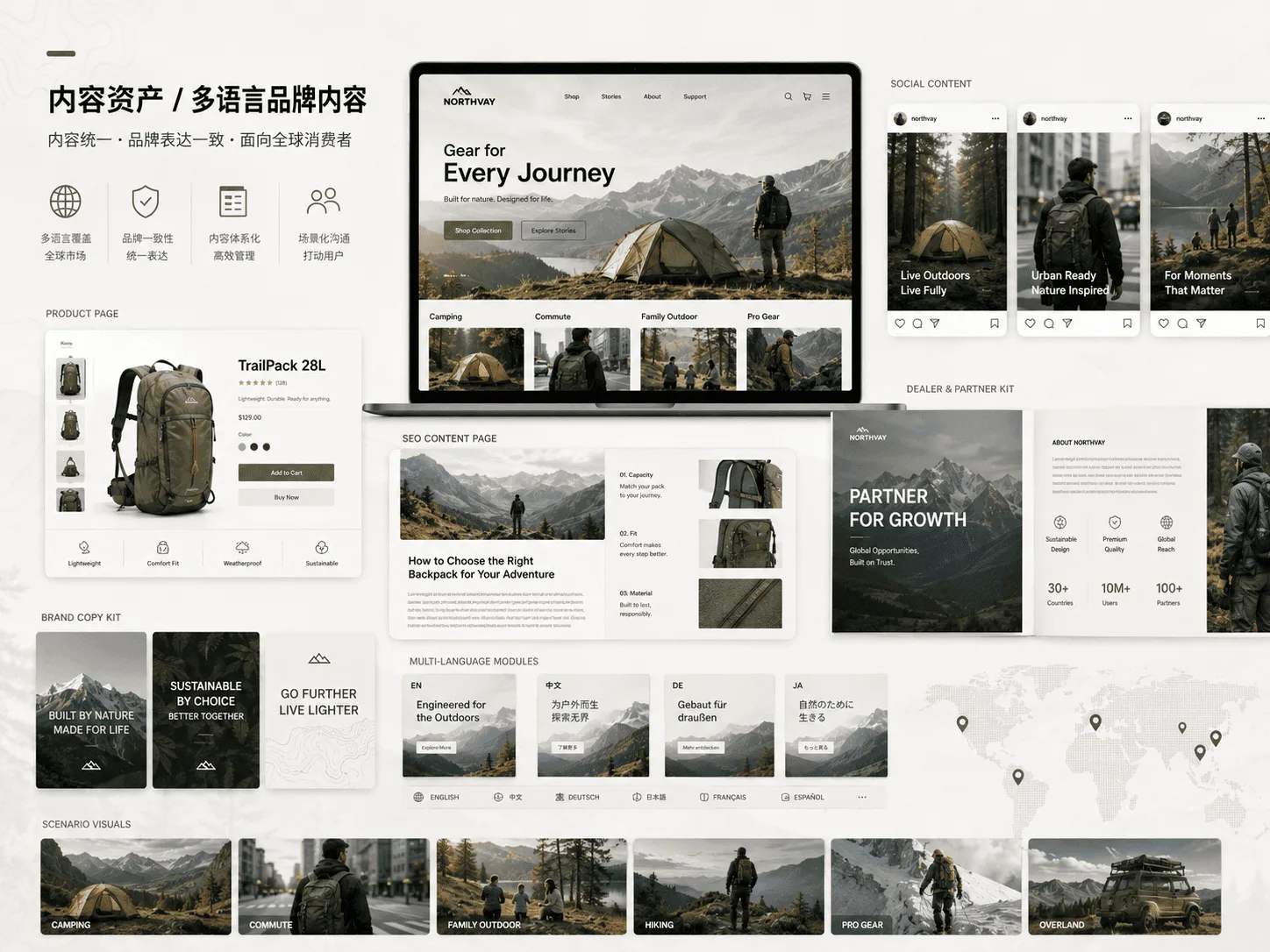 Outdoor Products Factory-to-Brand Content Assets
